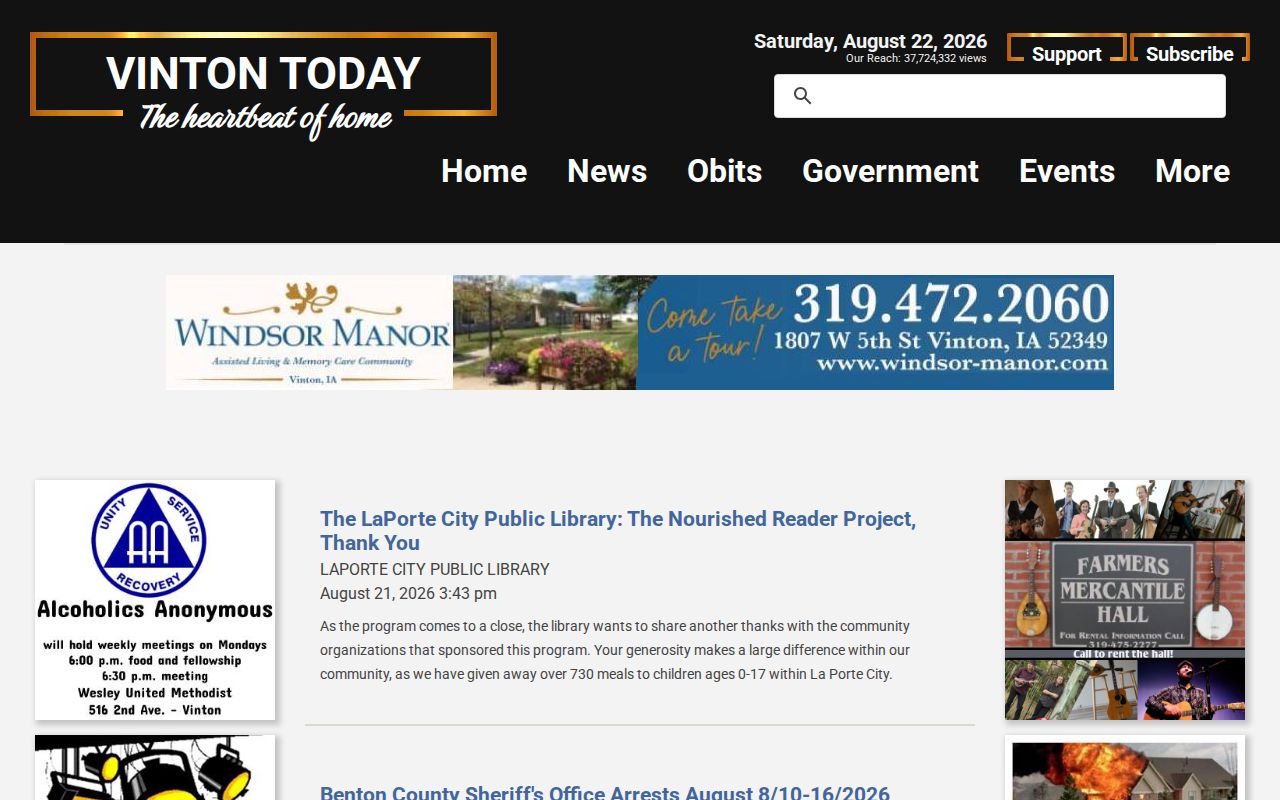 Benton County crime news and weekly arrest log index